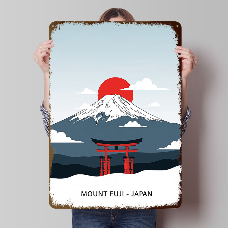 Retro Gaming Japan - Pôster Impresso do Monte Fuji Japão,
