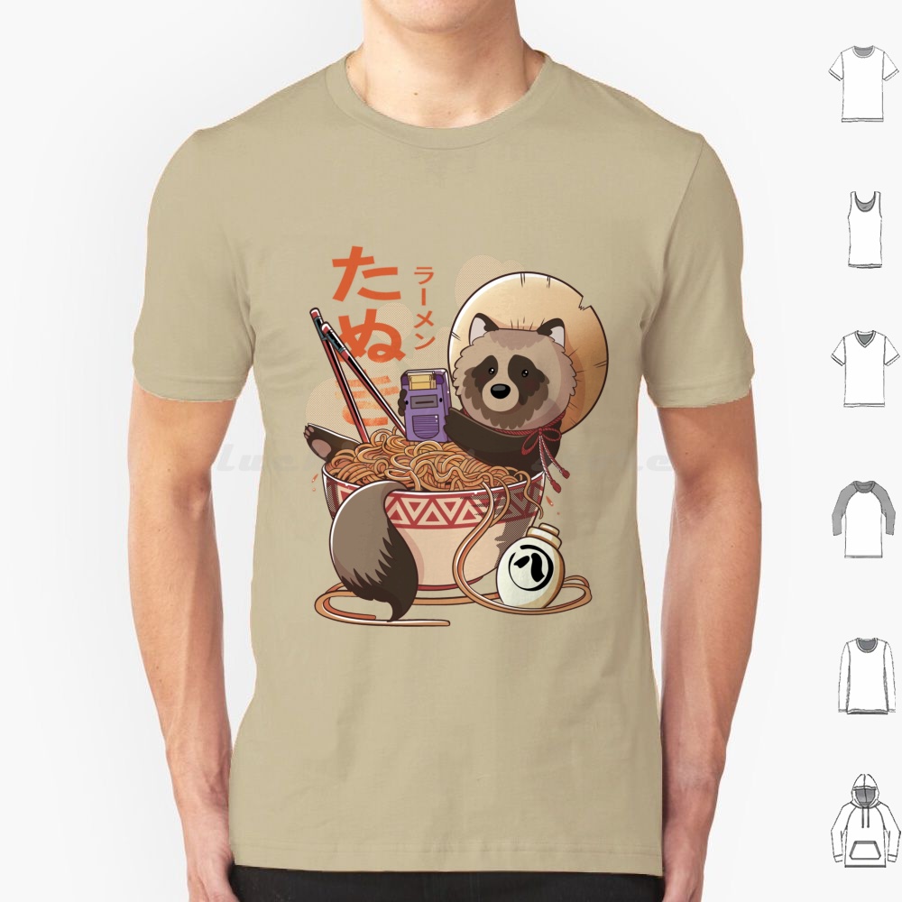 Retro Gaming Japan - Tanuki ramen t camisa tamanho grande