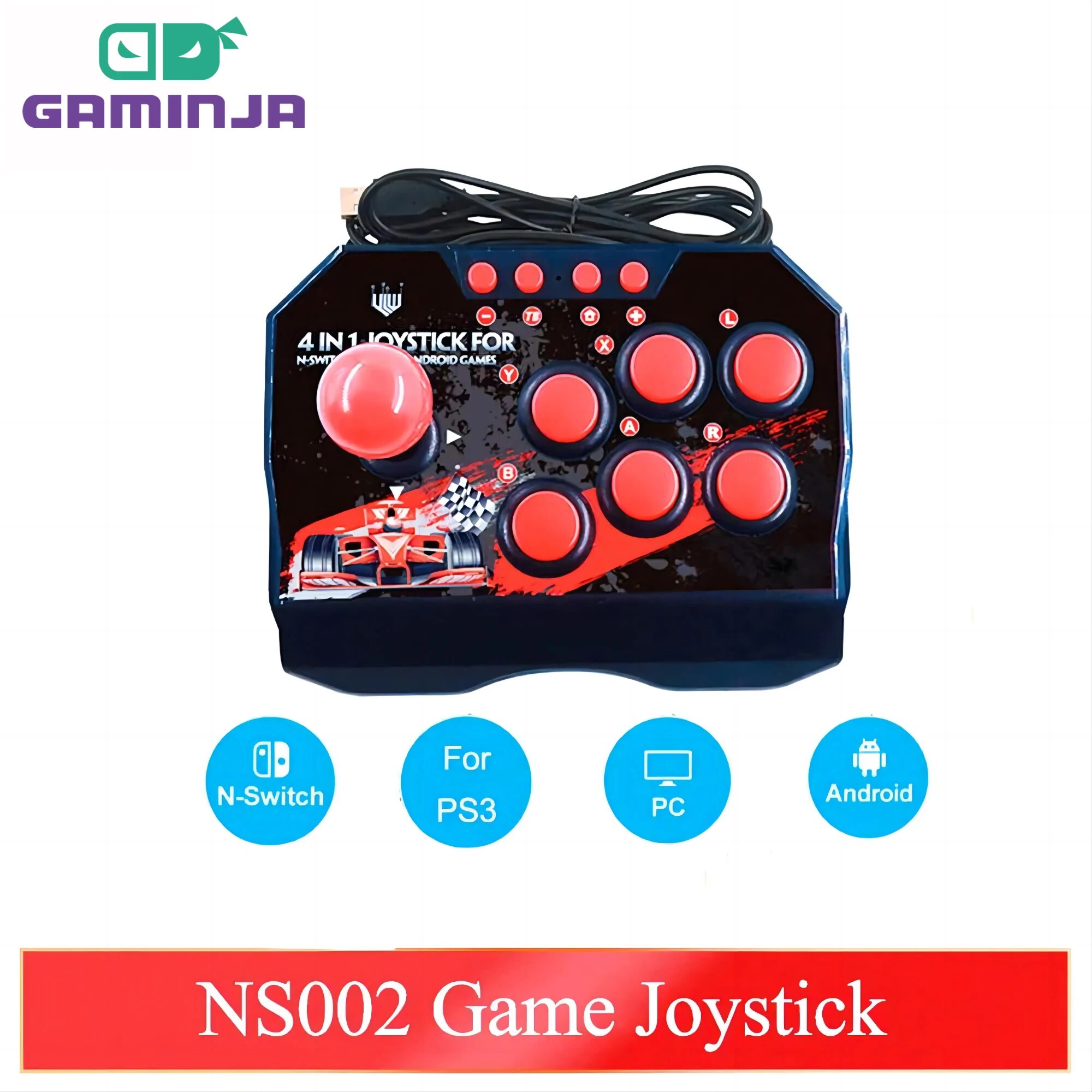 Retro Gaming Raspberry Pi Zero - GAMINJA NS002 4 Em 1 Retro