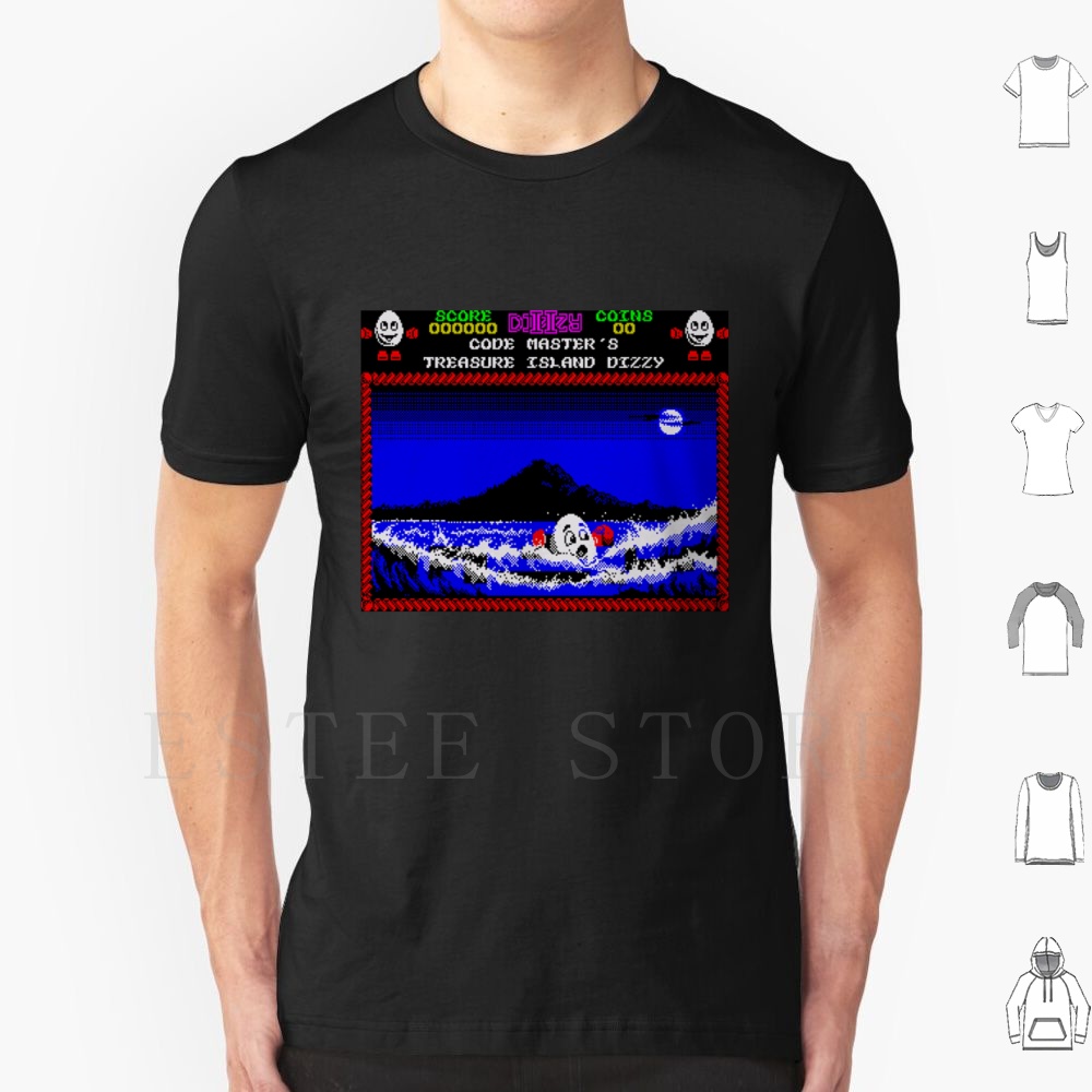 Retro Gaming Island - Camiseta masculina com motivo Dizzy de