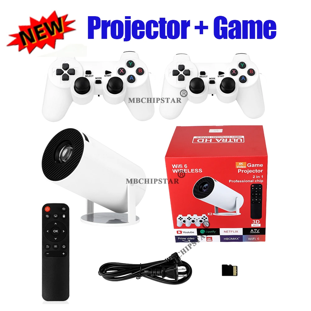 Retro Gaming With Projector - H90PRO 4K Projetor de jogos 19000