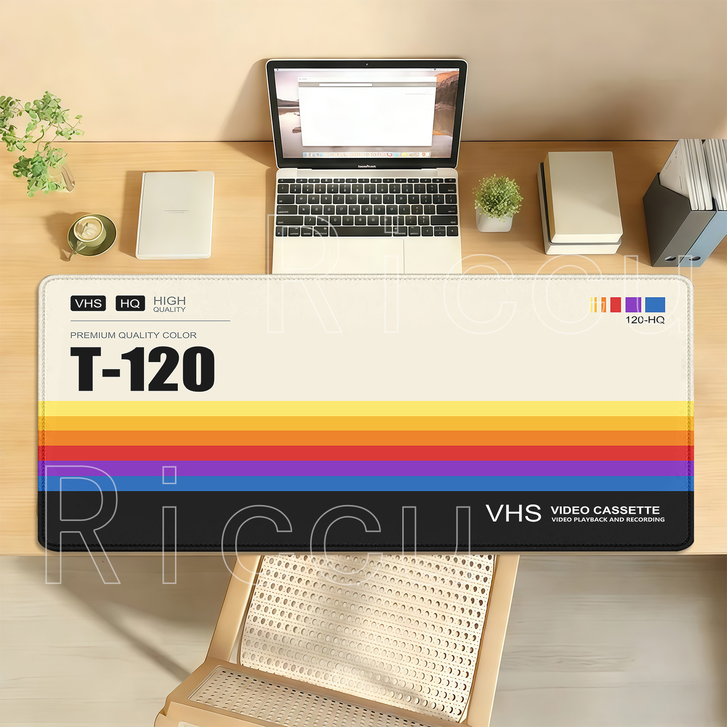Retro Gaming Desk - Grande Mousepad Estilo VHS Retrô para