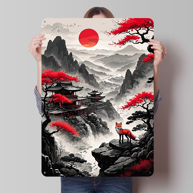 Retro Gaming Japan - Placa de Metal Vintage Personalizada Red