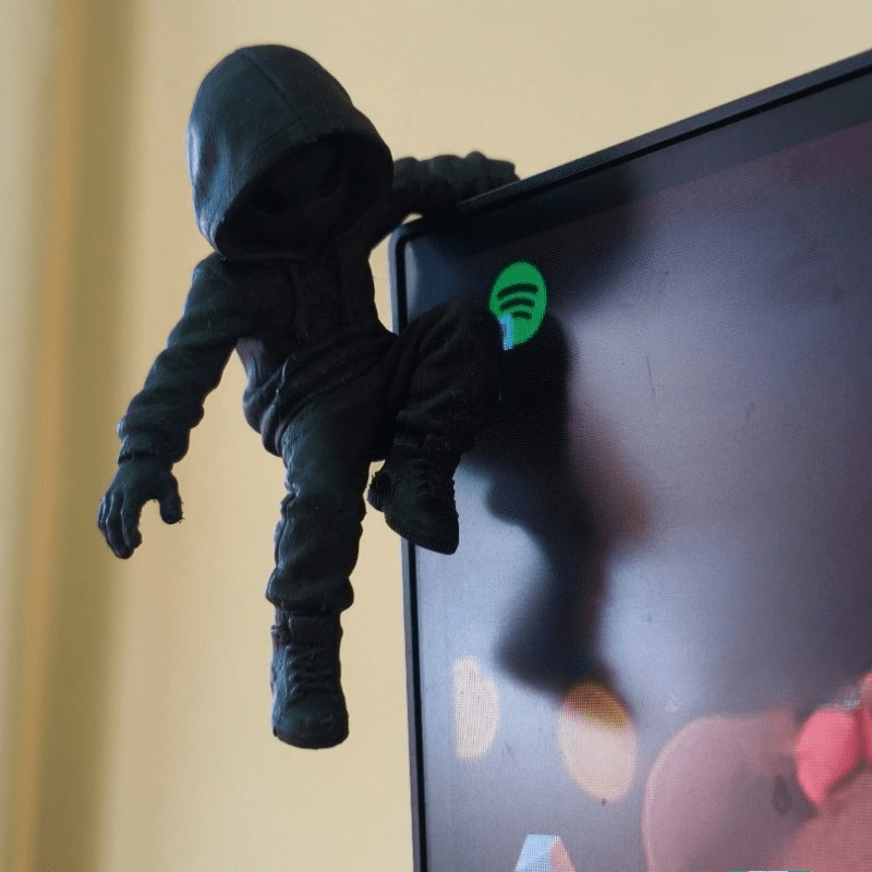 Retro Gaming Desk - Mini Estátua Alienígena com Capuz, Impressão