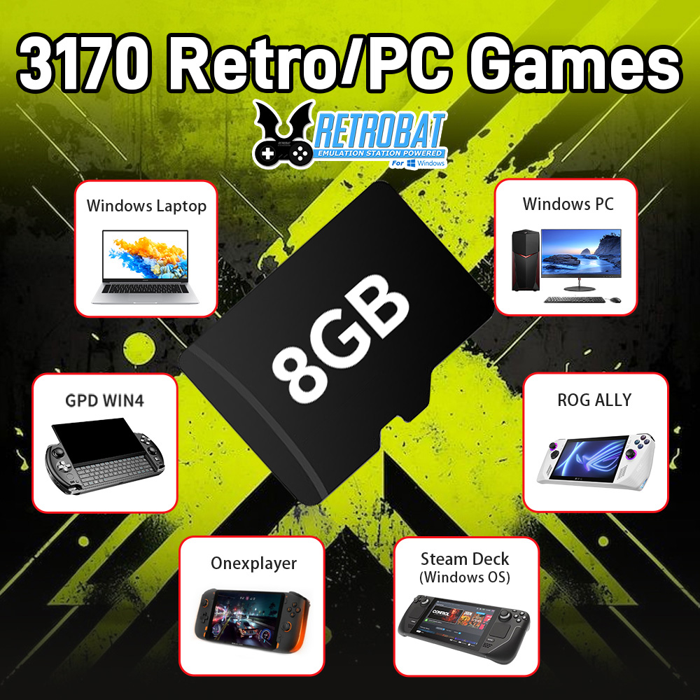 Retro Gaming App - Cartão tf de jogo de 8gb