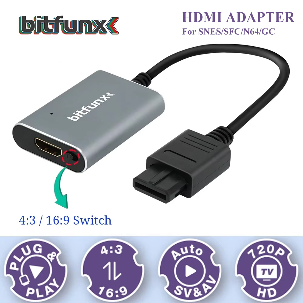Adaptador Bitfunx 720P Svideo  - Retro Gaming App avaliação e preço
