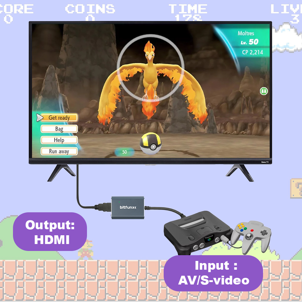Adaptador Bitfunx 720P Svideo  - Retro Gaming App avaliação e preço