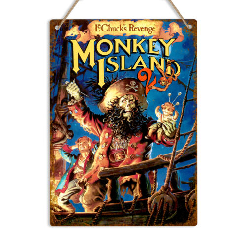 MONKEY ISLAND 2 Placa de Metal - Retro Gaming Island avaliação e preço