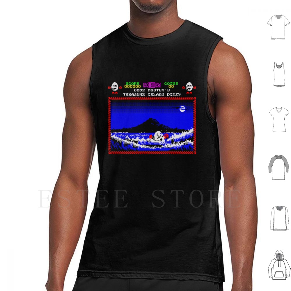 Camisetas sem mangas com estam - Retro Gaming Island avaliação e preço