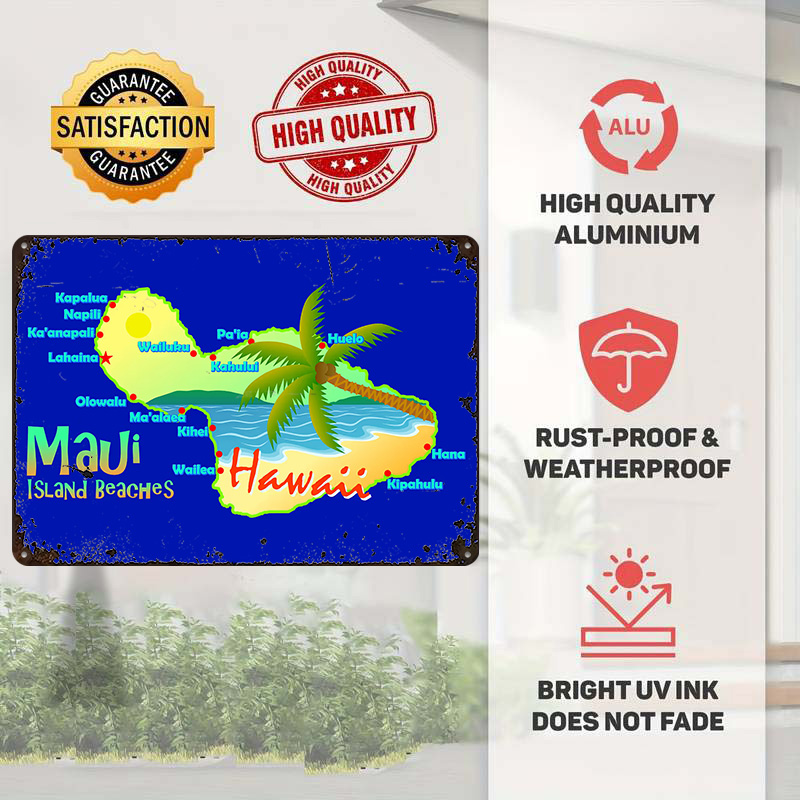 Mapa de Praias da Ilha de Maui - Retro Gaming Island avaliação e preço